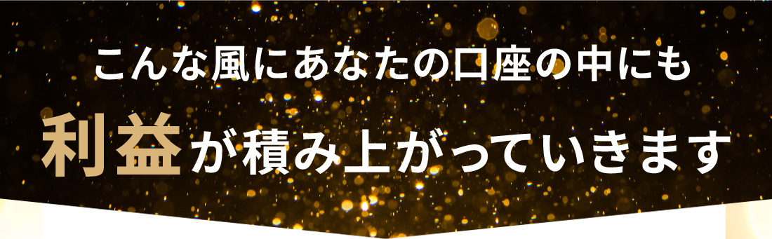 こんな風にあなたの口座の中にも利益が詰み上がっていきます